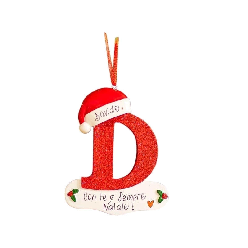 Cross-border Hot 26 English Letters Car Pendant Christmas Tree Decorative Ornaments Home Decorations