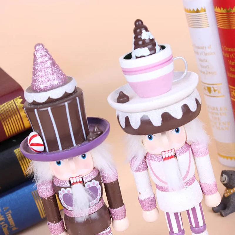 Nutcracker New 26CM Cake Man Painted Nutcracker Gift Birthday Gift