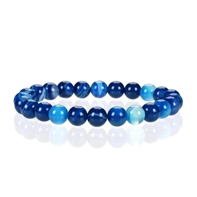 Minimalist Solid Color Natural Stone Beaded Bracelets