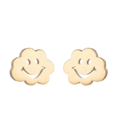 1 Pair Minimalist Solid Color Irregular Plating 304 Stainless Steel 18K Gold Plated Ear Studs