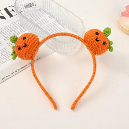 Halloween Cute Women's Pumpkin Snowman Skull Yarn Hair Band