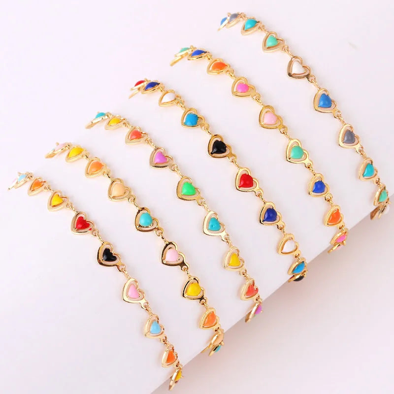 Women Heart Heart Copper Electroplating Necklaces