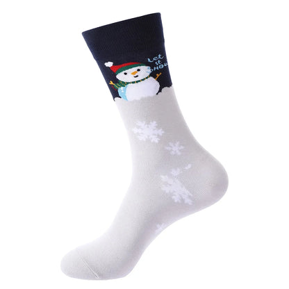 10 Pairs Haichin Christmas Mid-calf Socks For Men Trendy Brand Christmas Socks For Women Santa Claus Trendy Socks