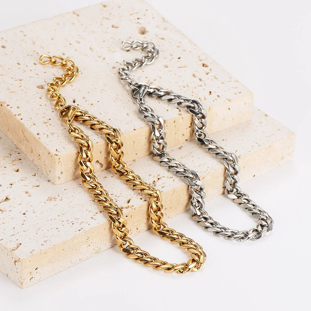 6 Pieces Unisex Minimalist Geometric Stainless Steel Anklets