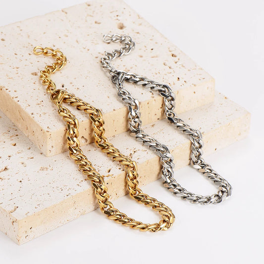 6 Pieces Unisex Minimalist Geometric Stainless Steel Anklets