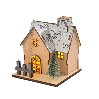 Christmas Pastoral IG Style House Wood Party Festival Ornaments
