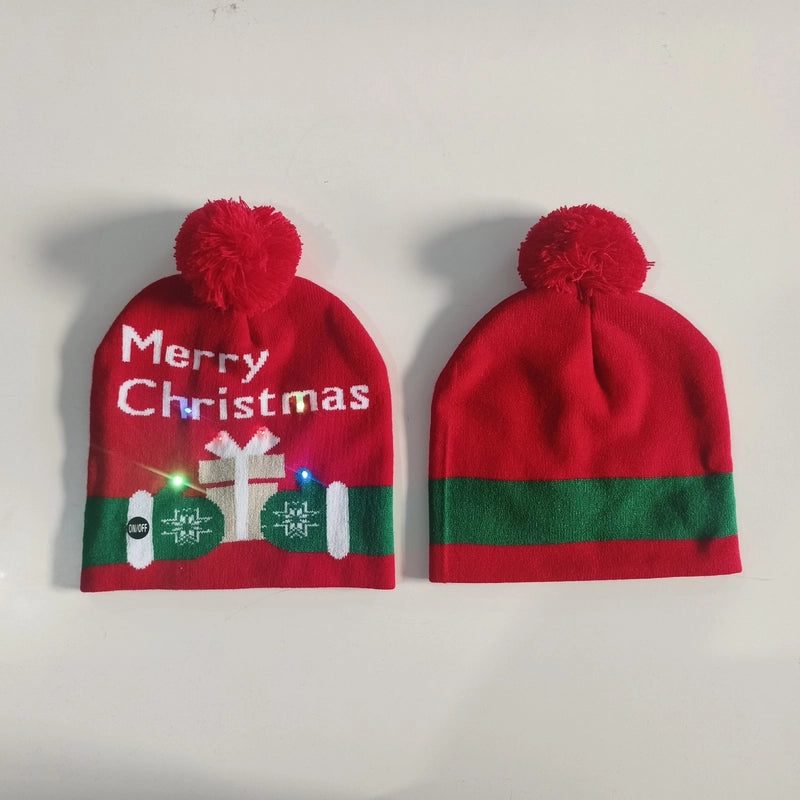 Kid'S IG Style Santa Claus Elk Pom Poms Wool Cap