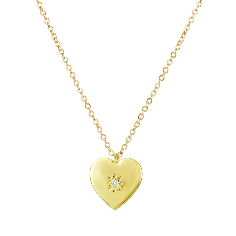 Copper Heart Shape Pendant Necklace