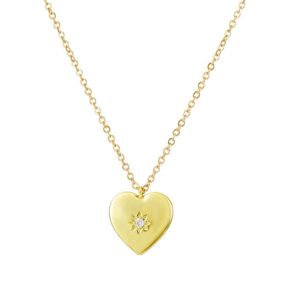 Copper Heart Shape Pendant Necklace