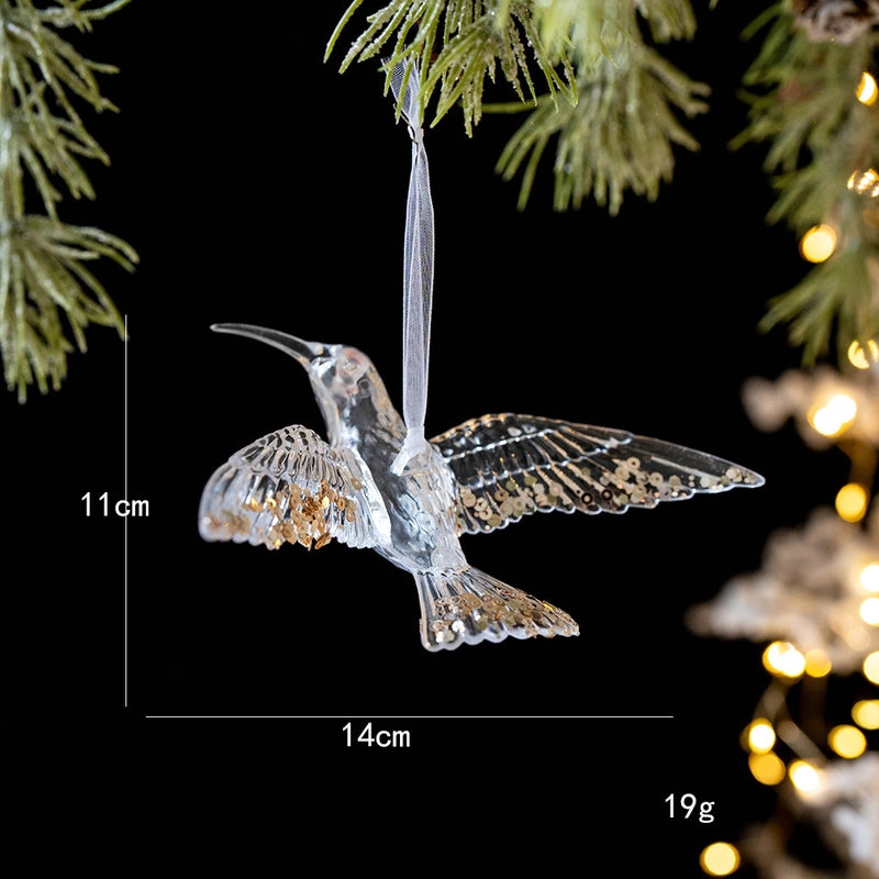 Christmas Minimalist Christmas Tree Snowflake Plastic Party Festival Hanging Ornaments Decorations Hanging Ornaments