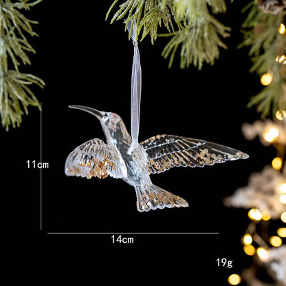 Christmas Minimalist Christmas Tree Snowflake Plastic Party Festival Hanging Ornaments Decorations Hanging Ornaments