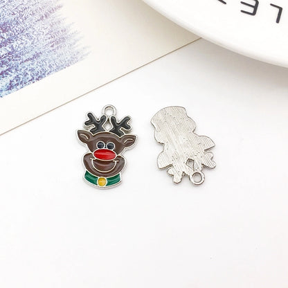 1 Piece 16 * 21mm 18 * 20mm 18 * 21mm Alloy Snowman Snowflake Elk Pendant Jewelry Accessories