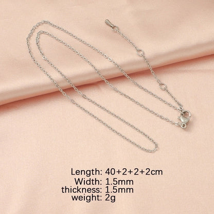 Stainless Steel 18K Gold Plated Minimalist Plating Solid Color None Necklace