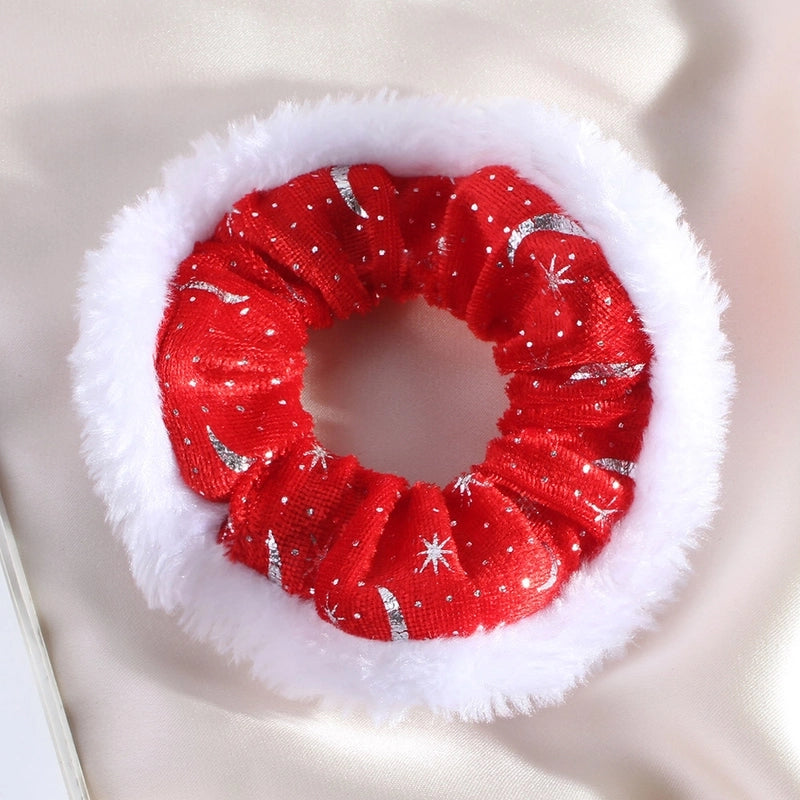 Classic Style Women's Plaid Snowflake Cloth Hair Tie