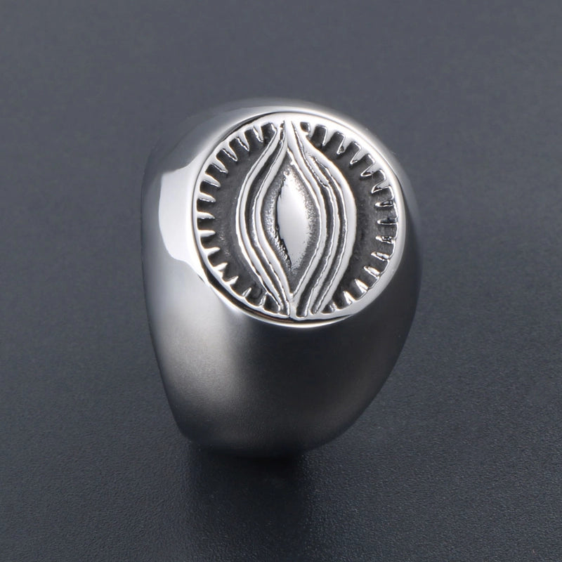 Retro Funny Punk Eye Skull 304 Stainless Steel Polishing Halloween Men's Rings