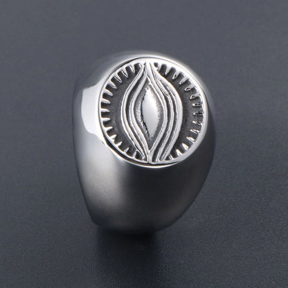 Retro Funny Punk Eye Skull 304 Stainless Steel Polishing Halloween Men's Rings