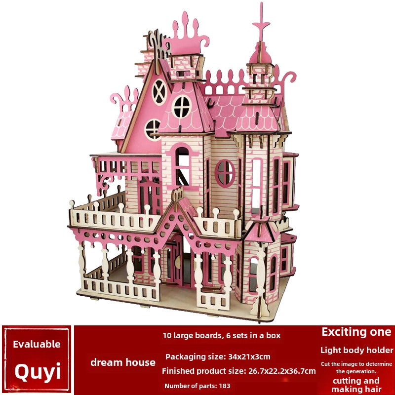 Stall Supply Children's Wooden 3D Puzzle Adult Puzzle Christmas Building Handmade Educational Model Toy