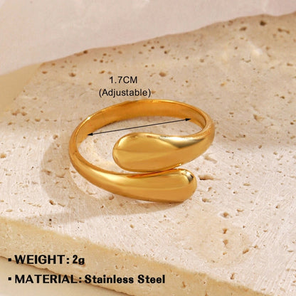 Minimalist Geometric 304 Stainless Steel Irregular Plating Open Rings