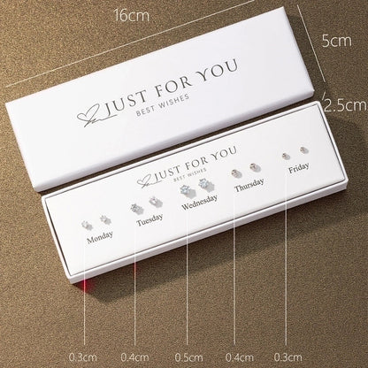 1 Set Cute Animal Sunflower Fruit Inlay Copper Artificial Pearls Zircon 14K Gold Plated Cartilage Earrings