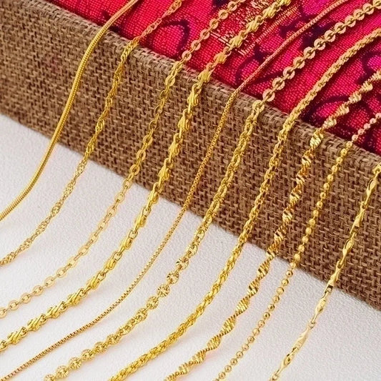 Minimalist Geometric Copper Gold Plated Necklace