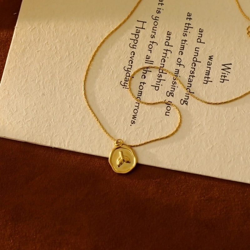 Vacation Marine Style Beach Tortoise Starfish Hippocampus 304 Stainless Steel 18K Gold Plated Pendant Necklace