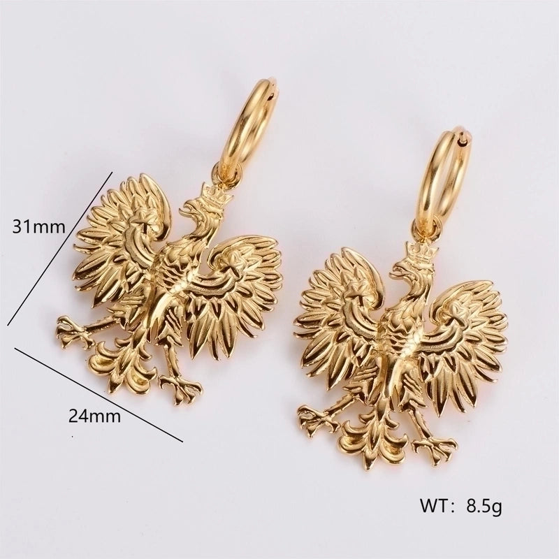 3 Pieces Glam French Style Round Leaves Irregular Inlay 304 Stainless Steel Resin Rhinestones 18K Gold Plated Drop Earrings