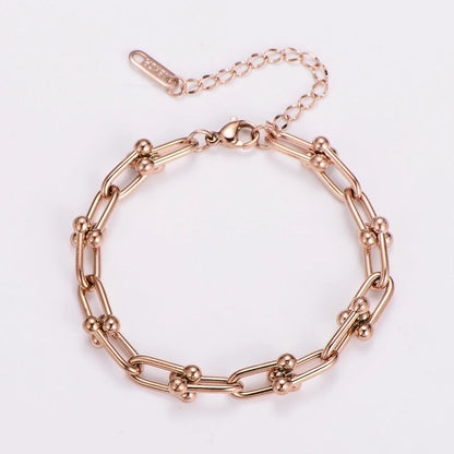 Classic Style Commute U Shape 304 Stainless Steel Bracelets In Bulk