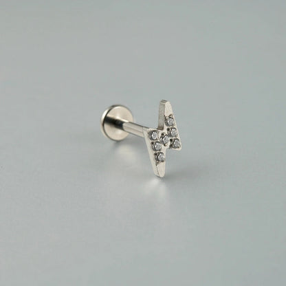 1 Piece Lip Rings Casual Vacation Tropical Cross G23 Titanium Alloy Plating Zircon 18K Gold Plated Lip Rings Ear Cartilage Rings & Studs