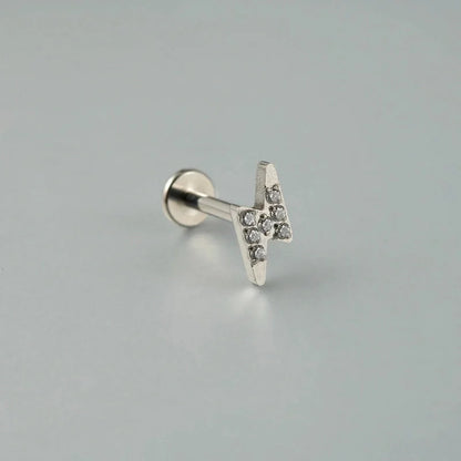 1 Piece Lip Rings Casual Vacation Tropical Cross G23 Titanium Alloy Plating Zircon 18K Gold Plated Lip Rings Ear Cartilage Rings & Studs