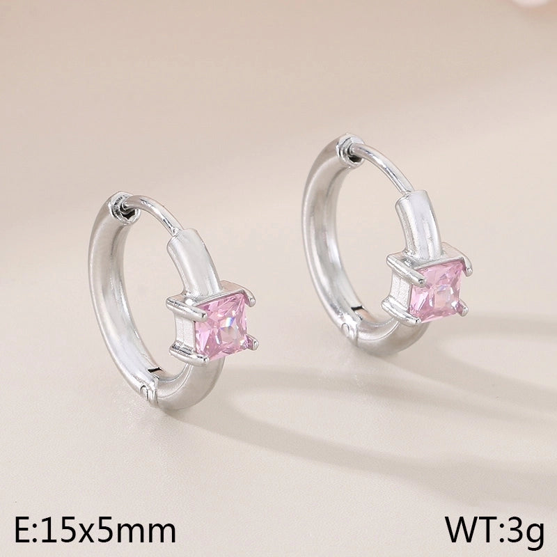 1 Pair Minimalist Commute Geometric 304 Stainless Steel 18K Gold Plated Earrings