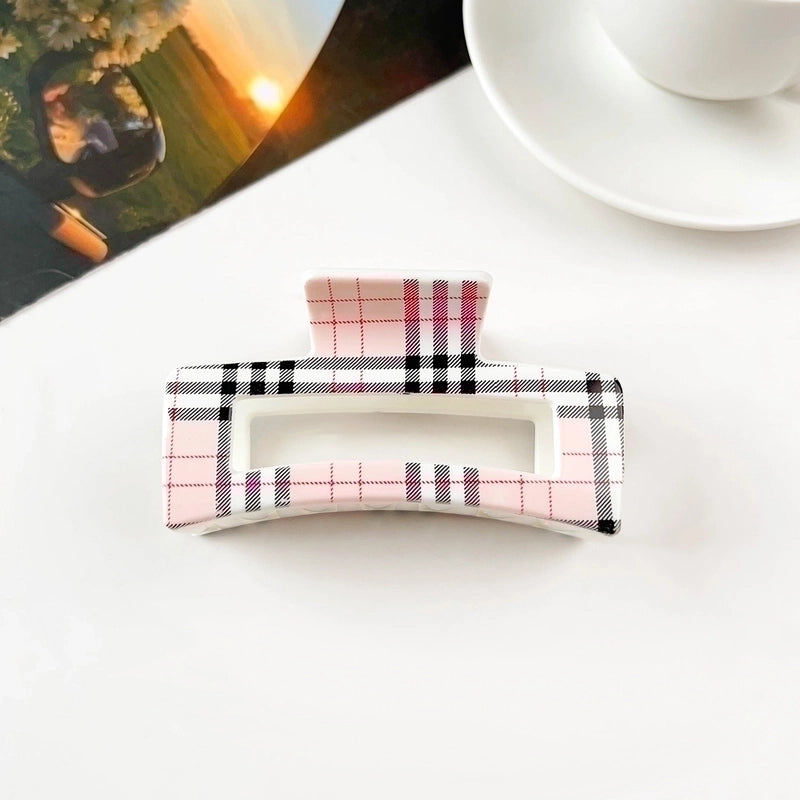 Halloween Minimalist Commute Women's Pumpkin Flower Checkered Plastic Hair Claws