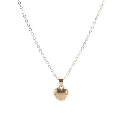 Fashion Heart Shape Stainless Steel Alloy Artificial Pearls Zircon Inlay Pendant Necklace