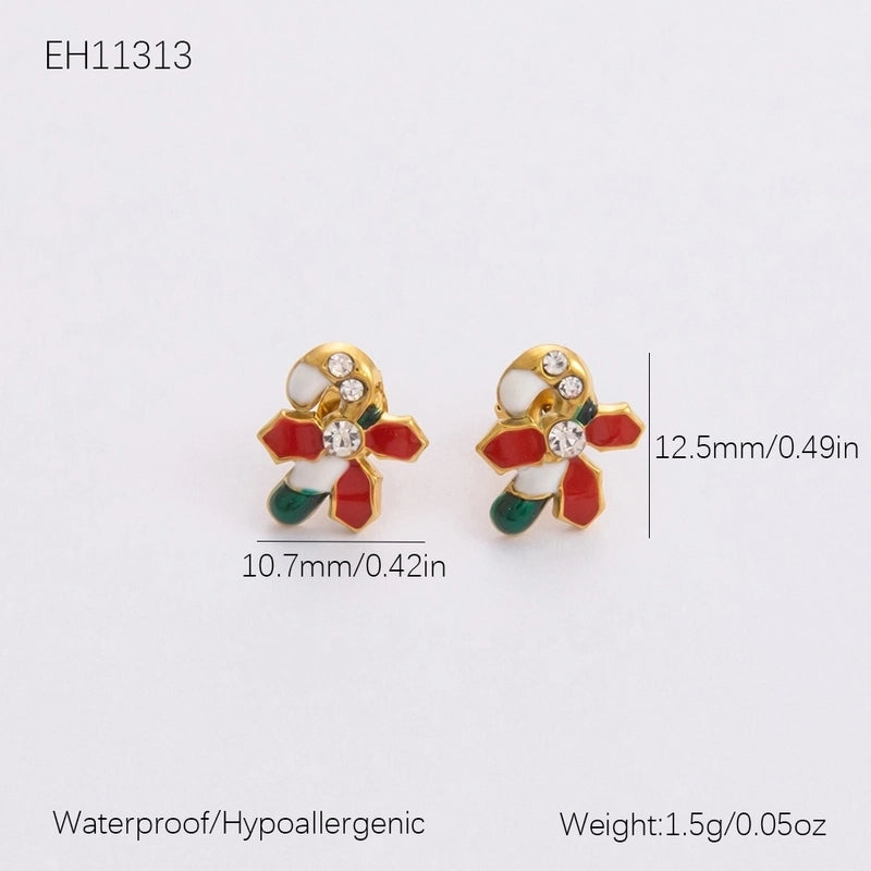 Cute Modern Style Christmas Tree Bow Knot Snowflake 304 Stainless Steel Plating Bracelets Earrings Necklace