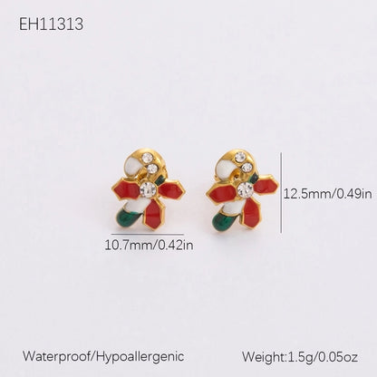 Cute Modern Style Christmas Tree Bow Knot Snowflake 304 Stainless Steel Plating Bracelets Earrings Necklace