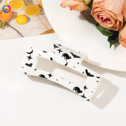 Halloween Minimalist Classic Style Women's Spider Web Skull Plastic Hair Claws