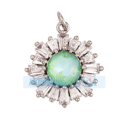 1 Piece Copper Geometric Heart Shape Snowflake Pendant Jewelry Accessories