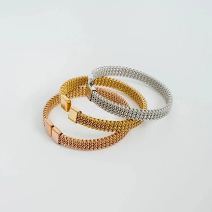 Minimalist Solid Color Stainless Steel Plating Bangle