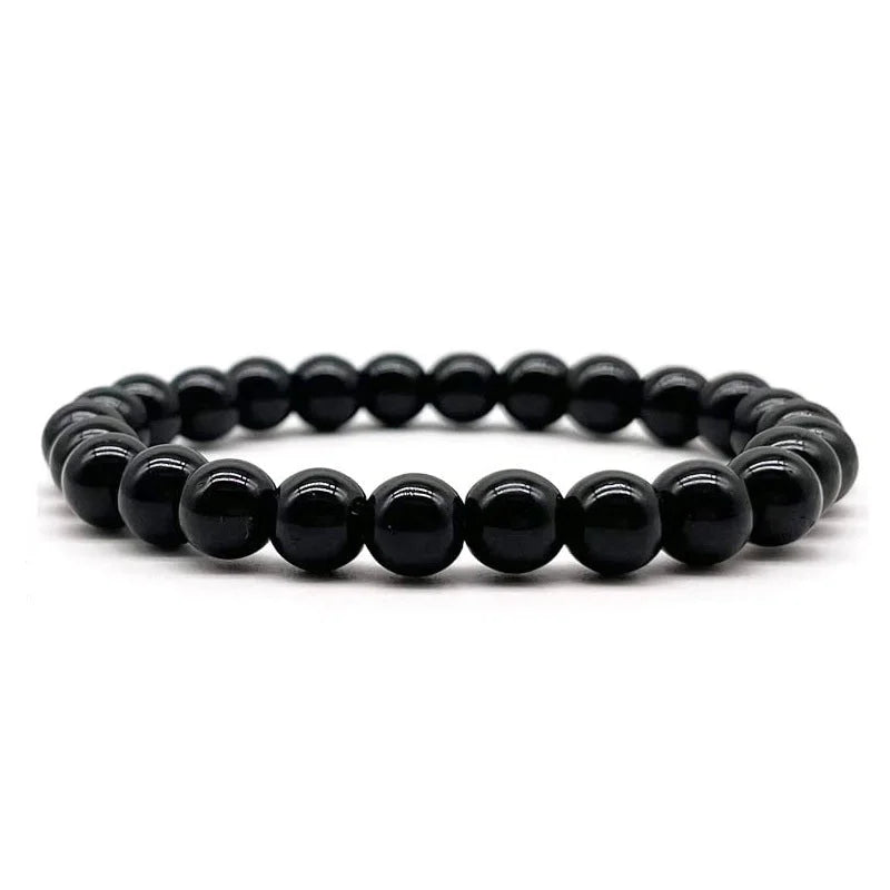 Minimalist Solid Color Natural Stone Beaded Bracelets