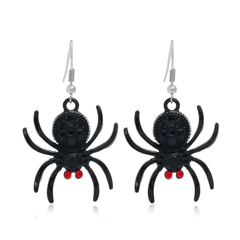 6 Pieces Gothic Cat Spider Alloy Women'S Drop Earrings 1 Pair