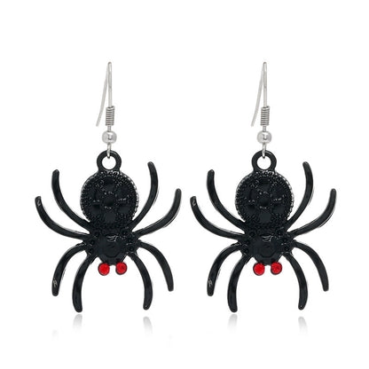 6 Pieces Gothic Cat Spider Alloy Women'S Drop Earrings 1 Pair