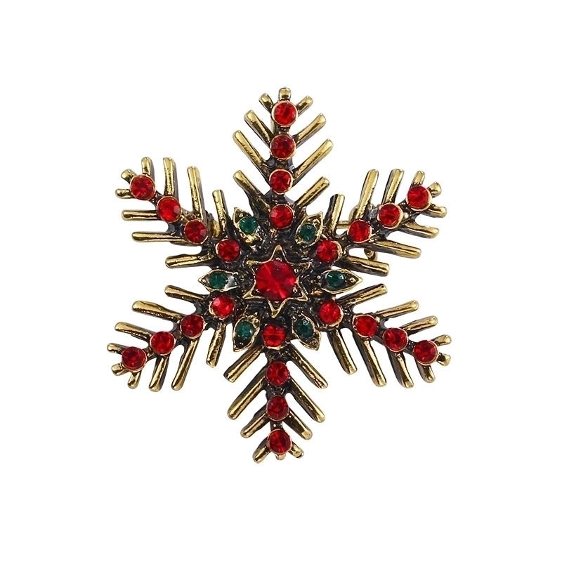 Cartoon Style Pin Christmas Tree Alloy Enamel Rhinestones Unisex Brooches