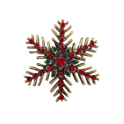 Cartoon Style Pin Christmas Tree Alloy Enamel Rhinestones Unisex Brooches