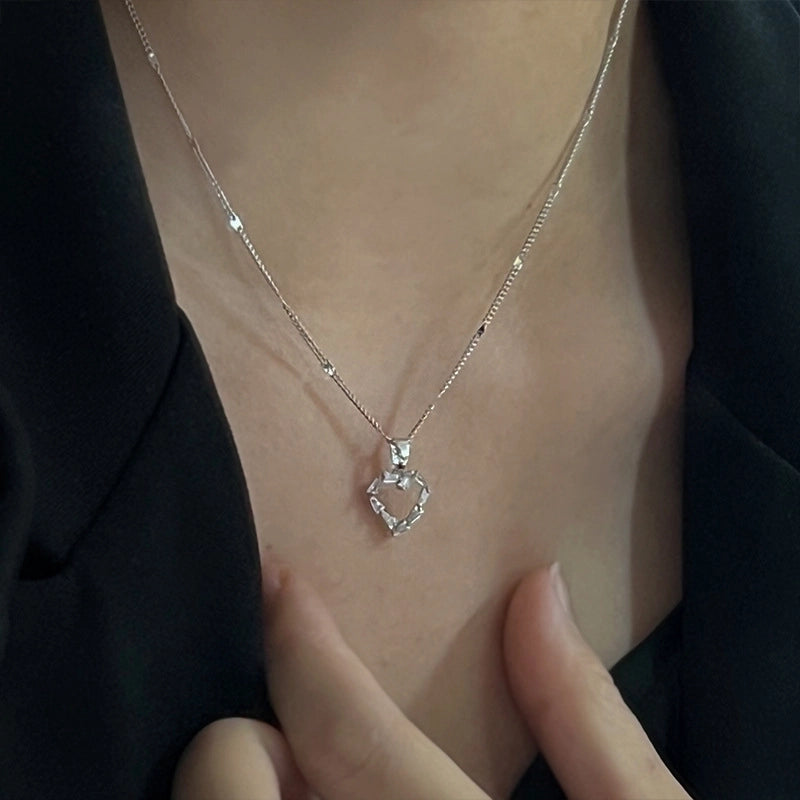 Minimalist Heart Shape Copper Plating Pendant Necklace