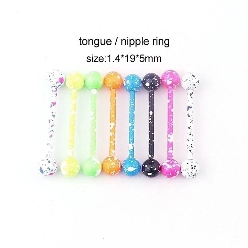 Tongue Rings Fashion Geometric 316 Stainless Steel Stoving Varnish No Inlaid