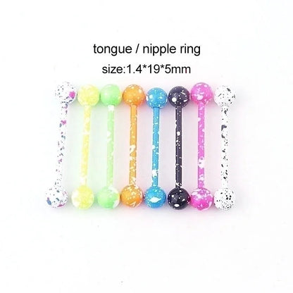 Tongue Rings Fashion Geometric 316 Stainless Steel Stoving Varnish No Inlaid