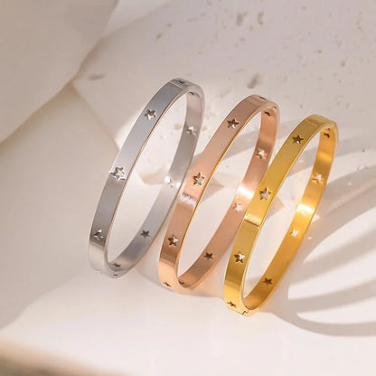 Minimalist Pentagram 304 Stainless Steel Bangle In Bulk