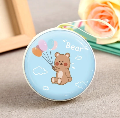 3 Pieces Women'S Cartoon Tinplate Zipper Coin Purses