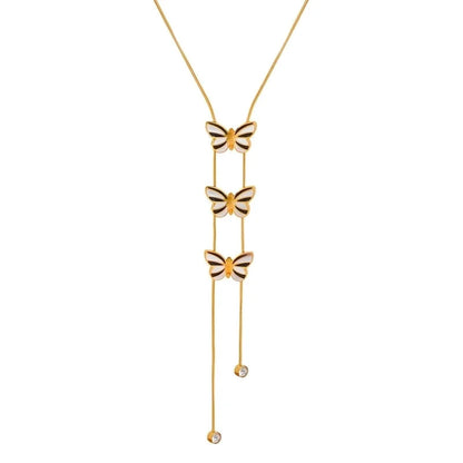 Sweet Minimalist Bow Knot Titanium Steel Plating Necklace