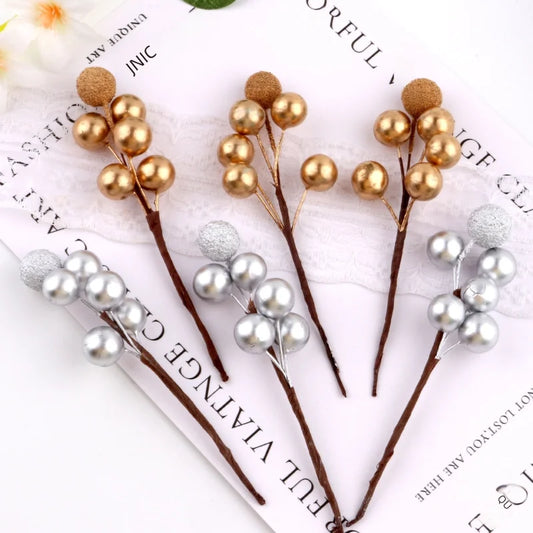 Simulation Plant Bubble Berry Flower Branches Wedding Gift Box Decoration Supplies Amazon Simulation Berry Christmas Accessories