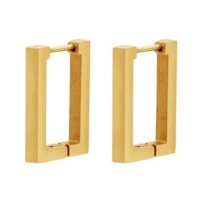 Fashion Geometric Plating Stainless Steel No Inlaid 18K Gold Plated Earrings